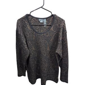 Black and Gold Sweater - Lizwear - L